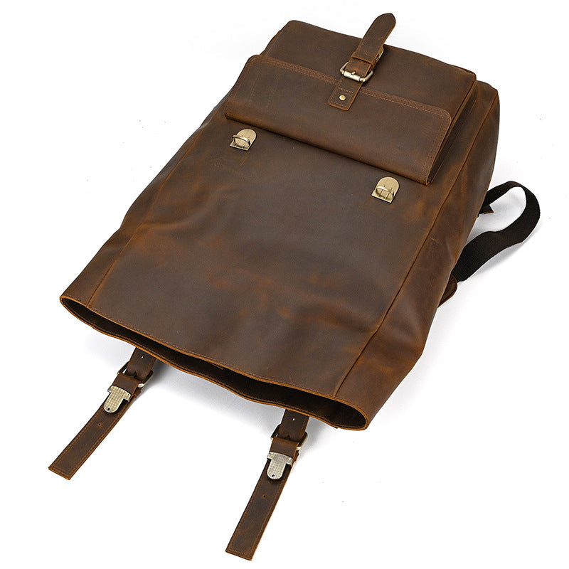 Crazy Horse Leather Backpack-Padstow