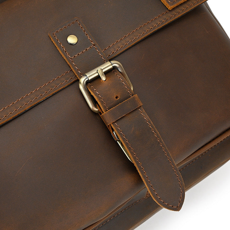 Crazy Horse Leather Backpack-Padstow